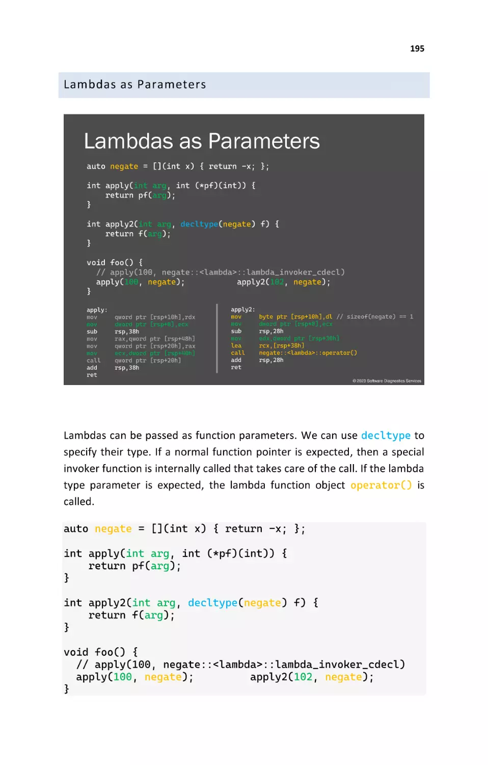 Lambdas as Parameters