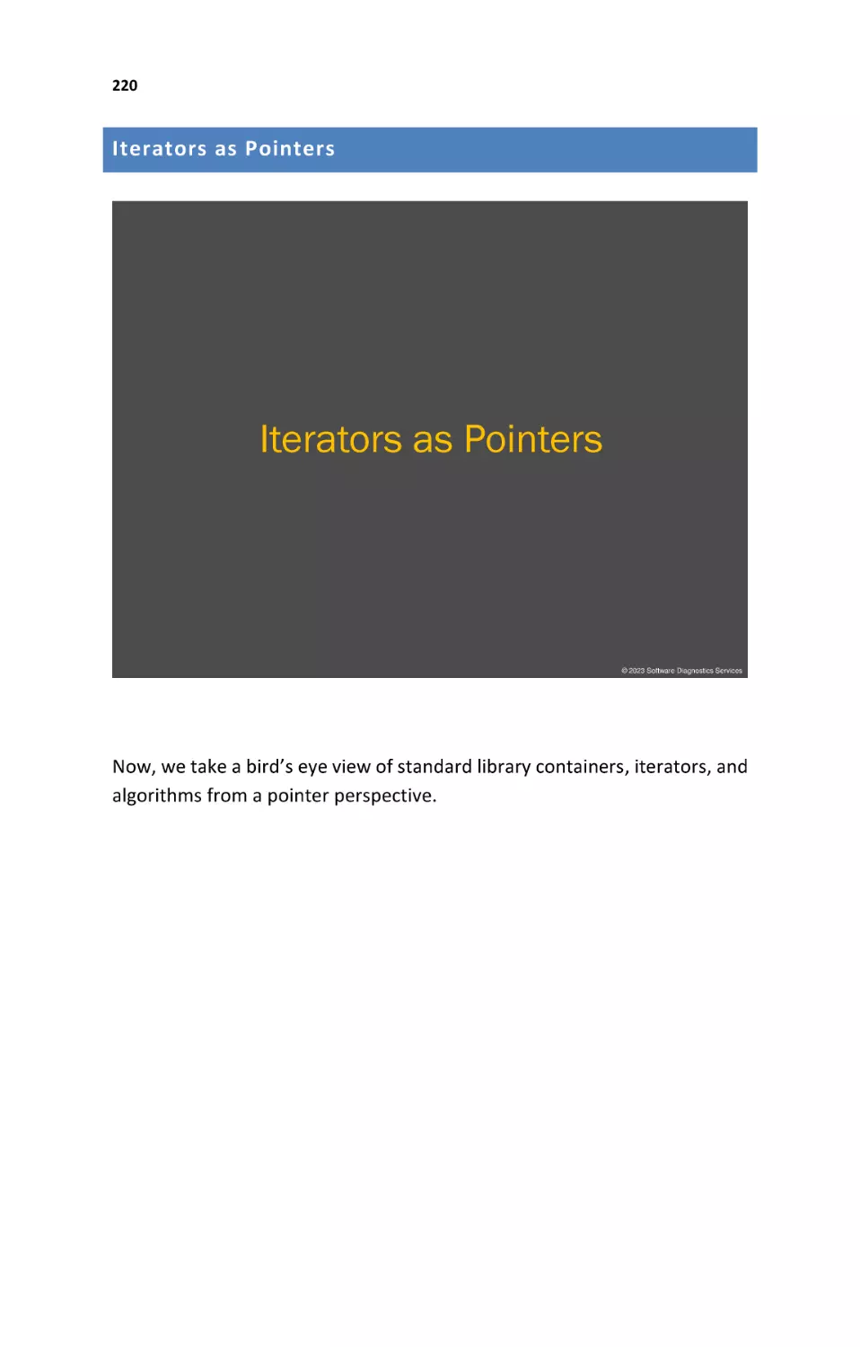 Iterators as Pointers