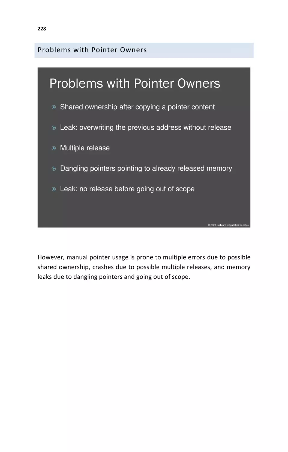 Problems with Pointer Owners