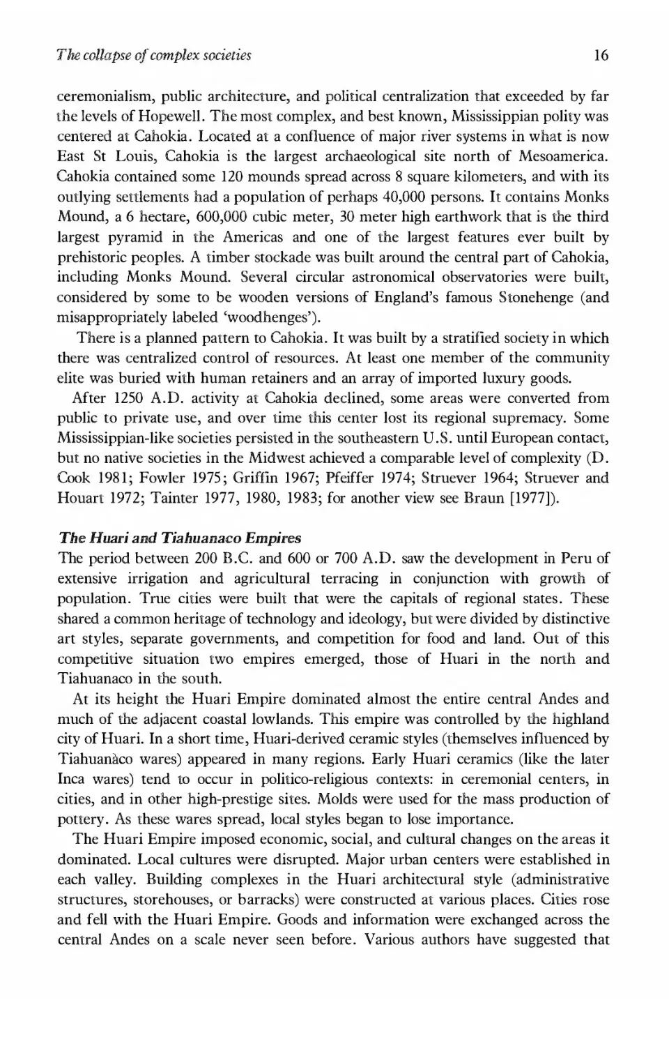 The Huari and Tiahuanaco Empires