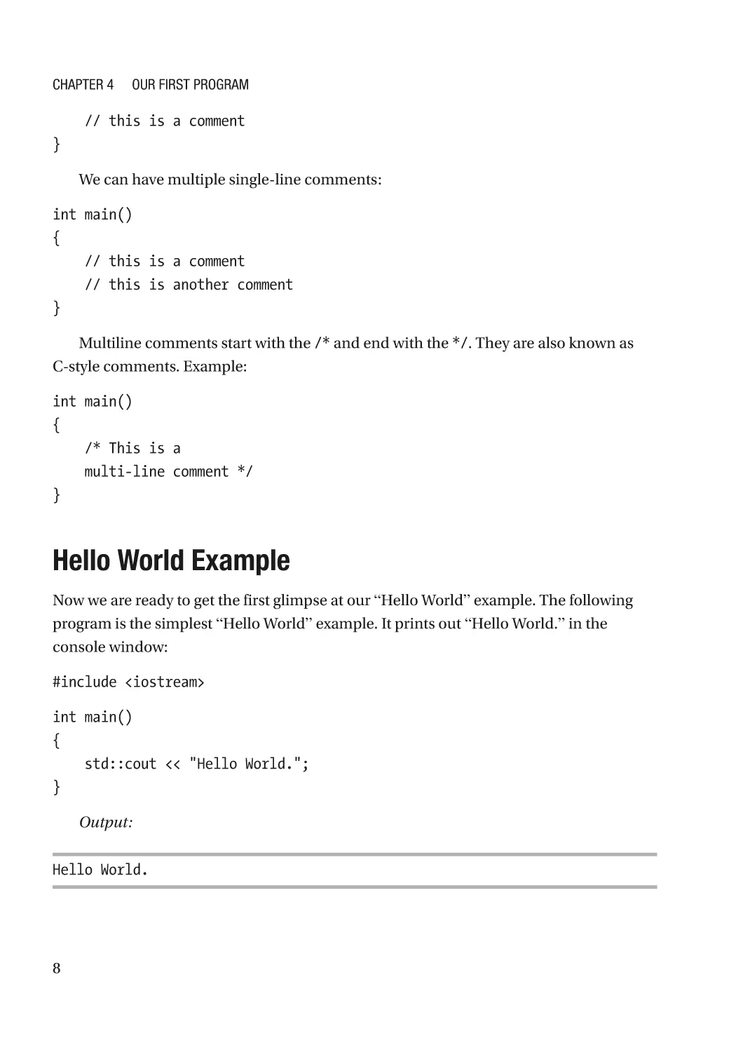 Hello World Example