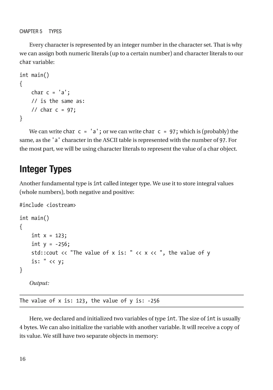 Integer Types