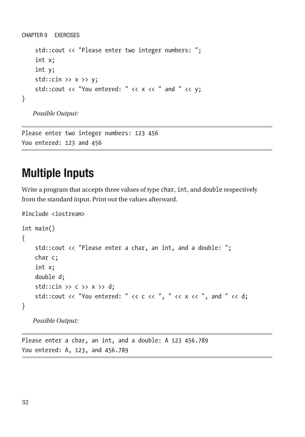 Multiple Inputs