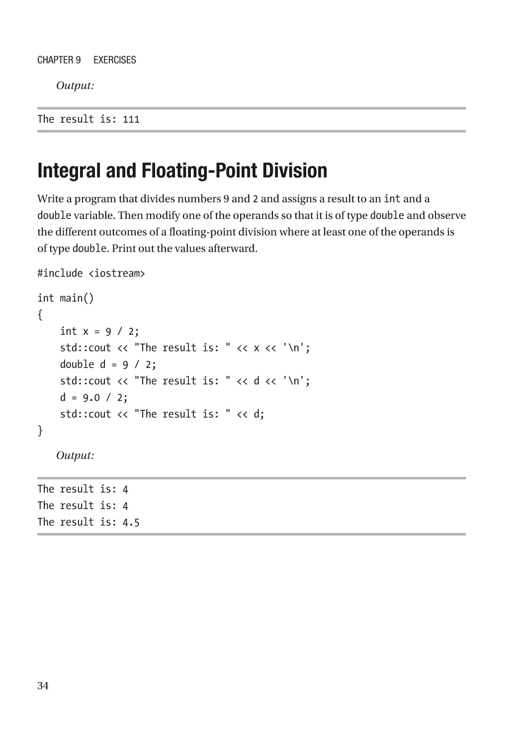 Integral and Floating-Point Division