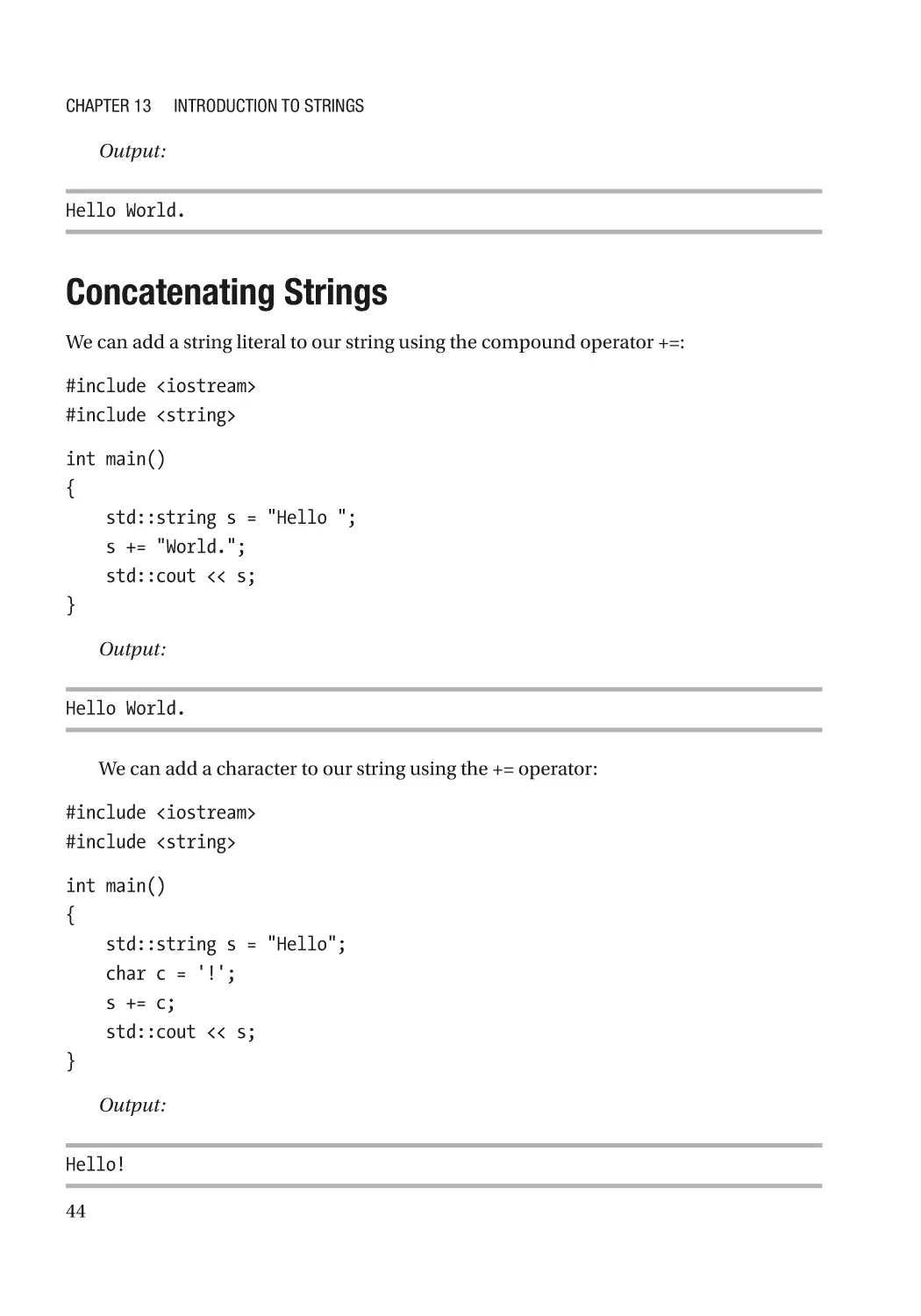 Concatenating Strings