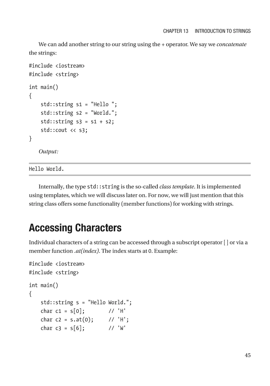 Accessing Characters