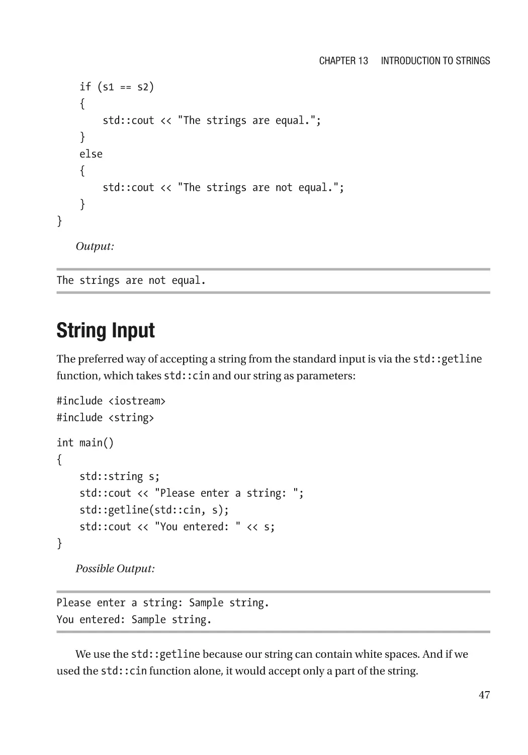 String Input