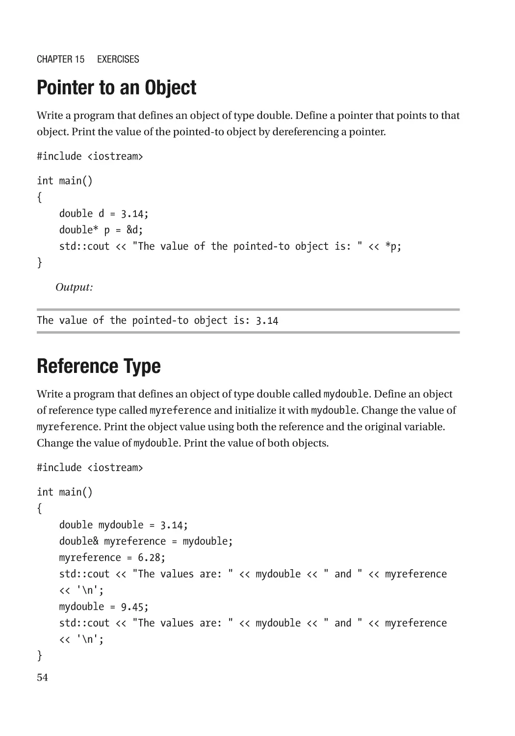 Pointer to an Object
Reference Type