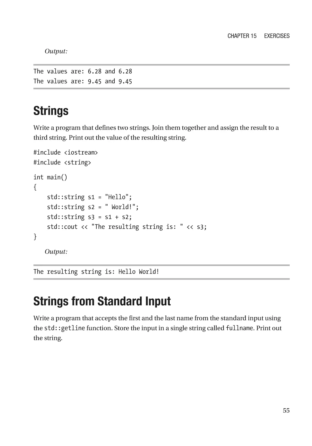 Strings
Strings from Standard Input