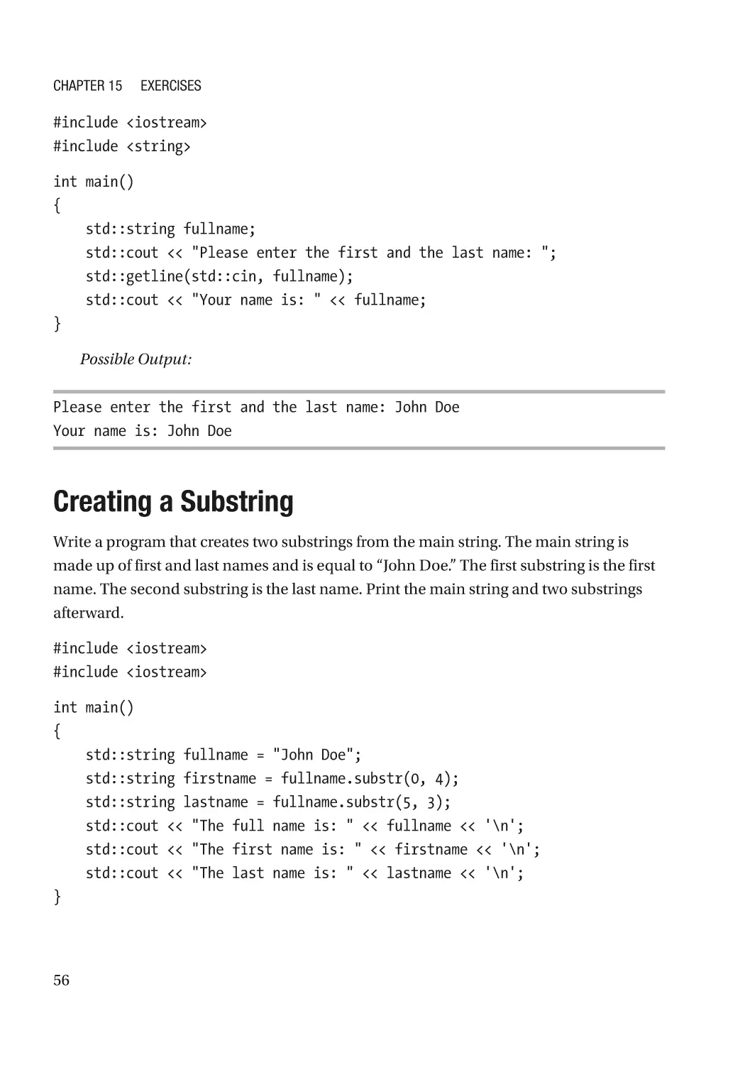 Creating a Substring