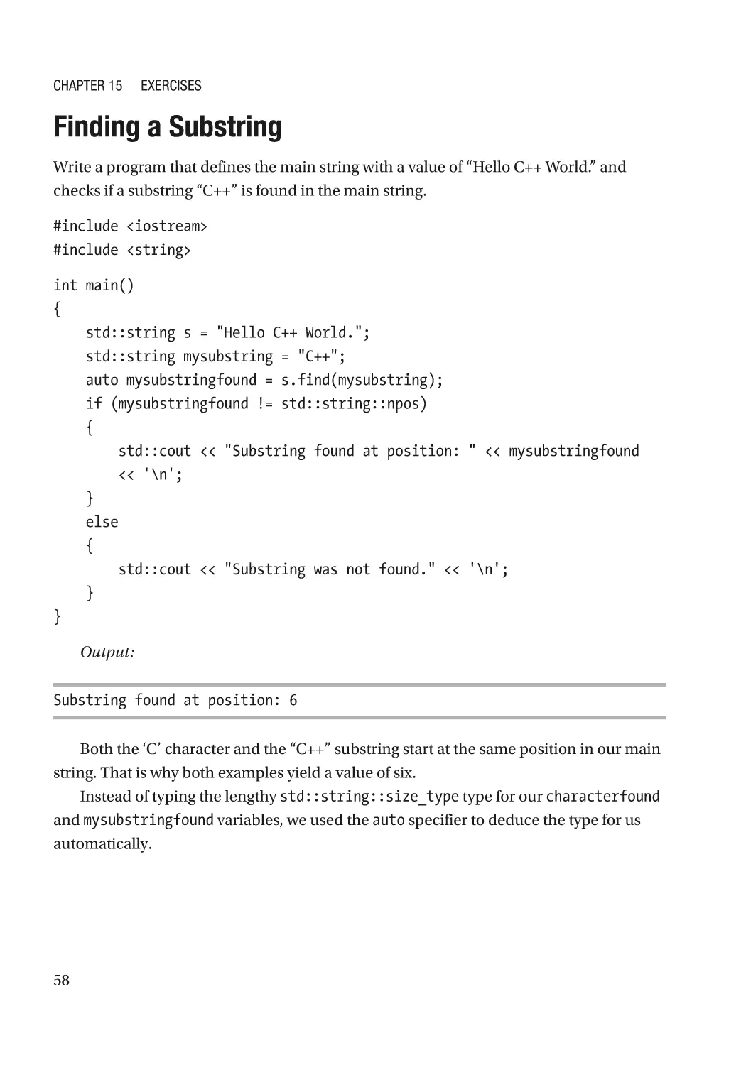 Finding a Substring