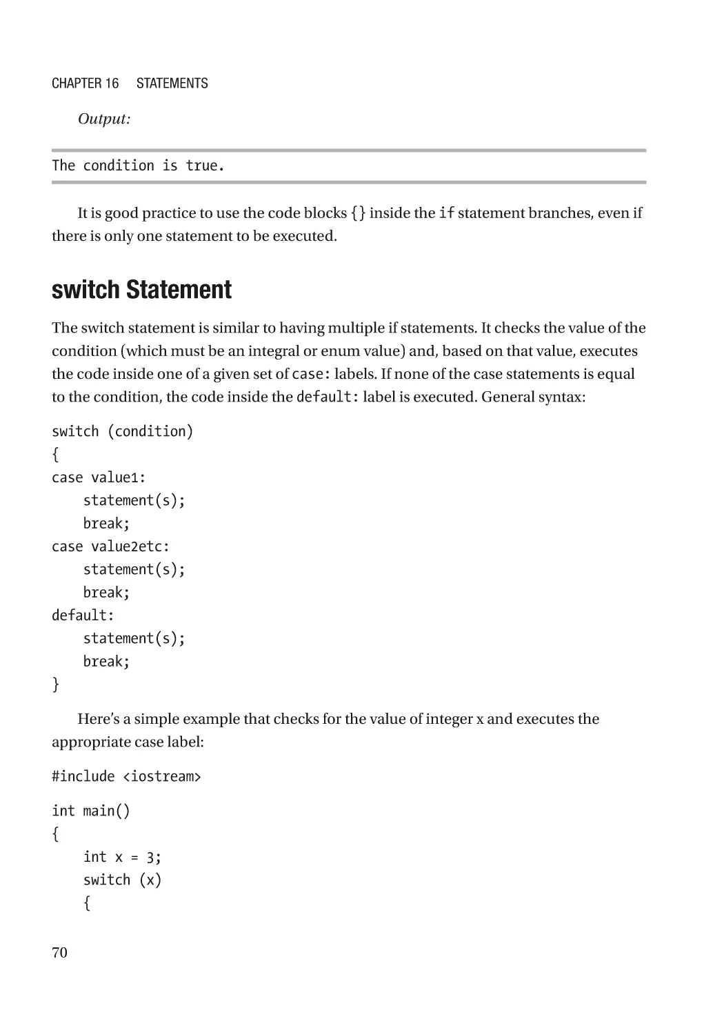 switch Statement