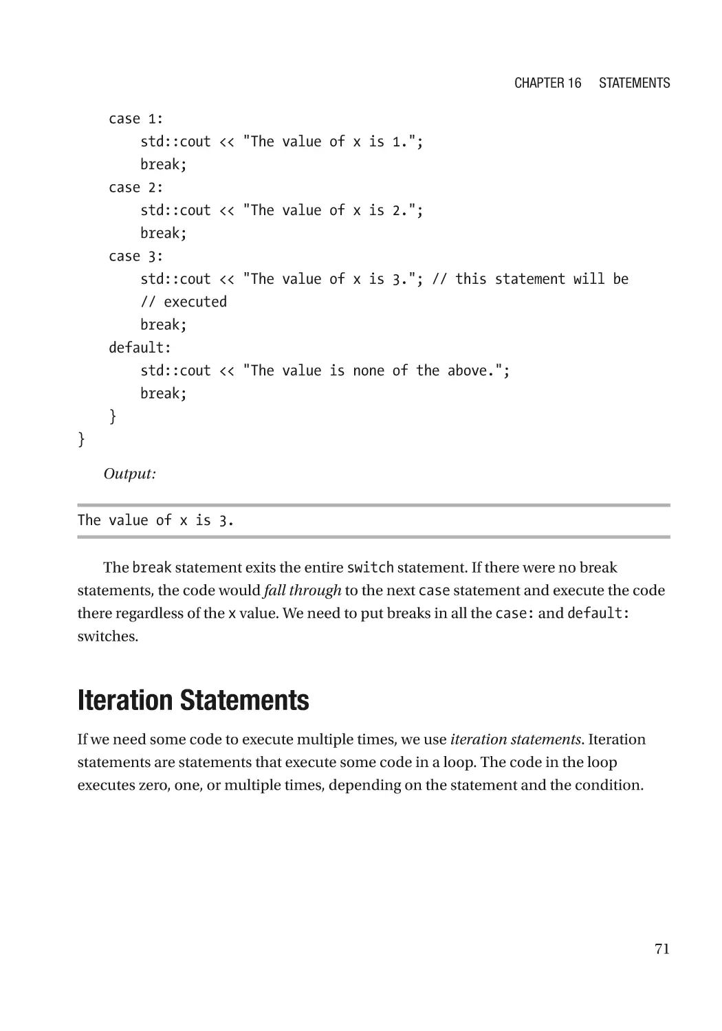 Iteration Statements