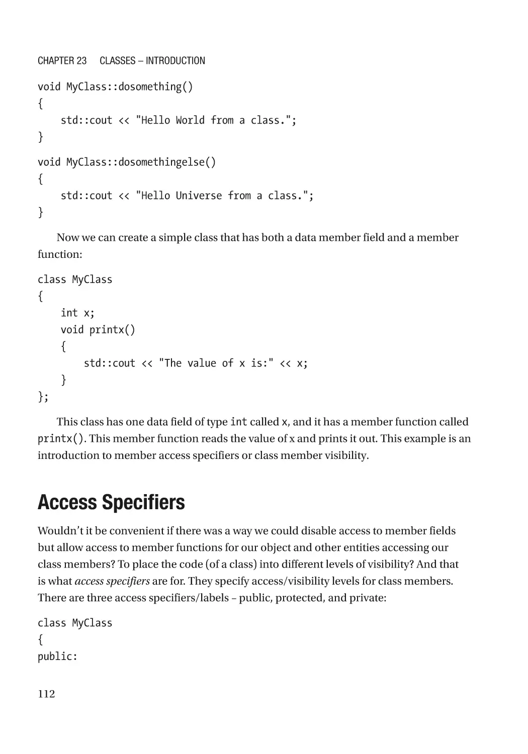 Access Specifiers