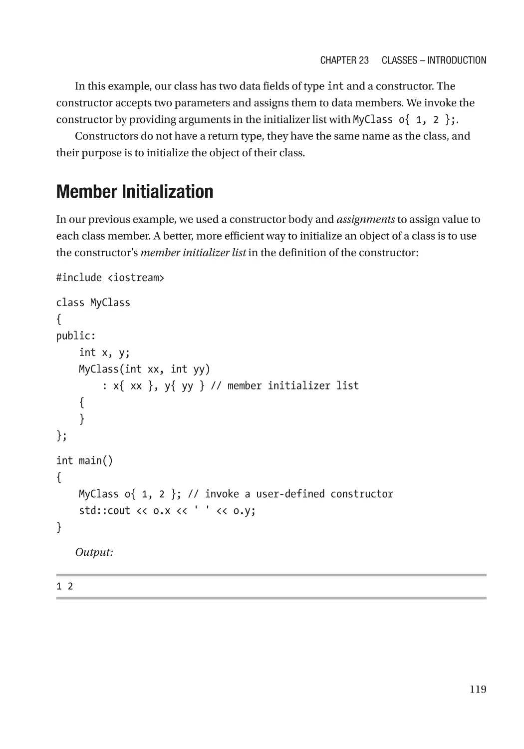 Member Initialization