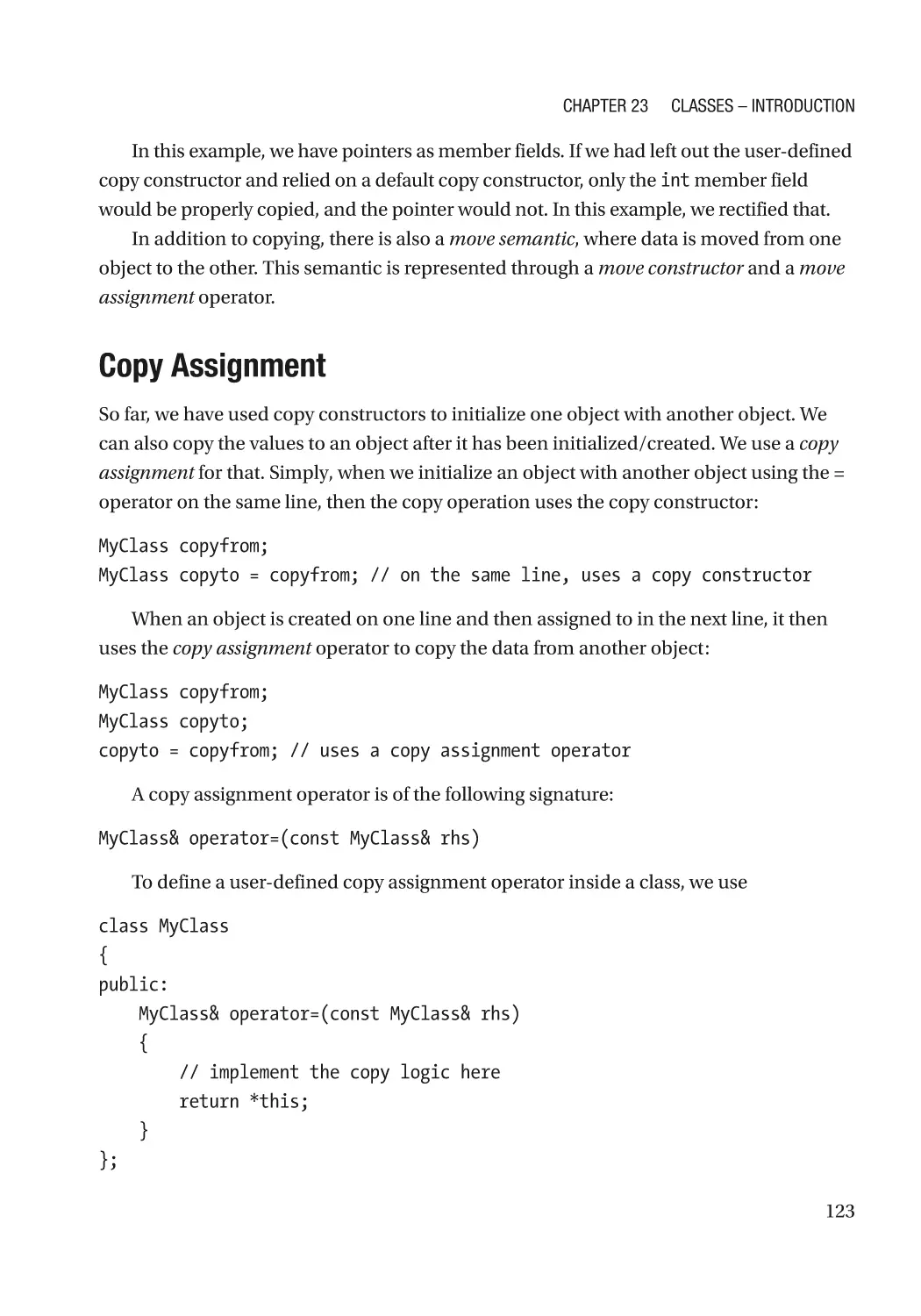 Copy Assignment