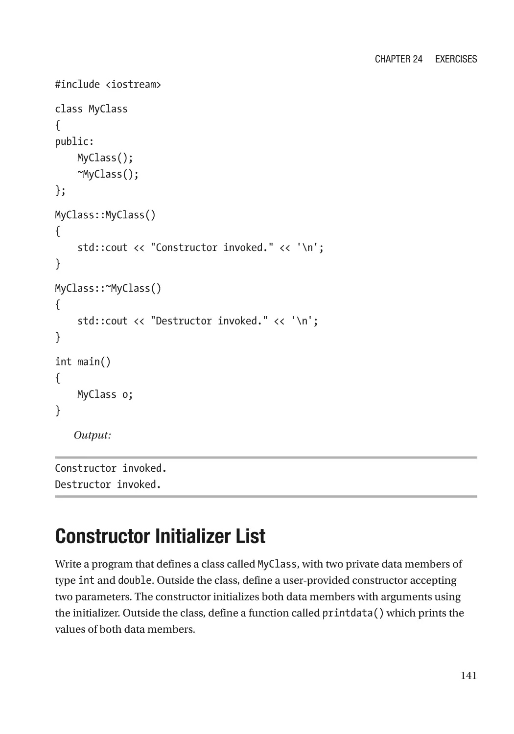 Constructor Initializer List