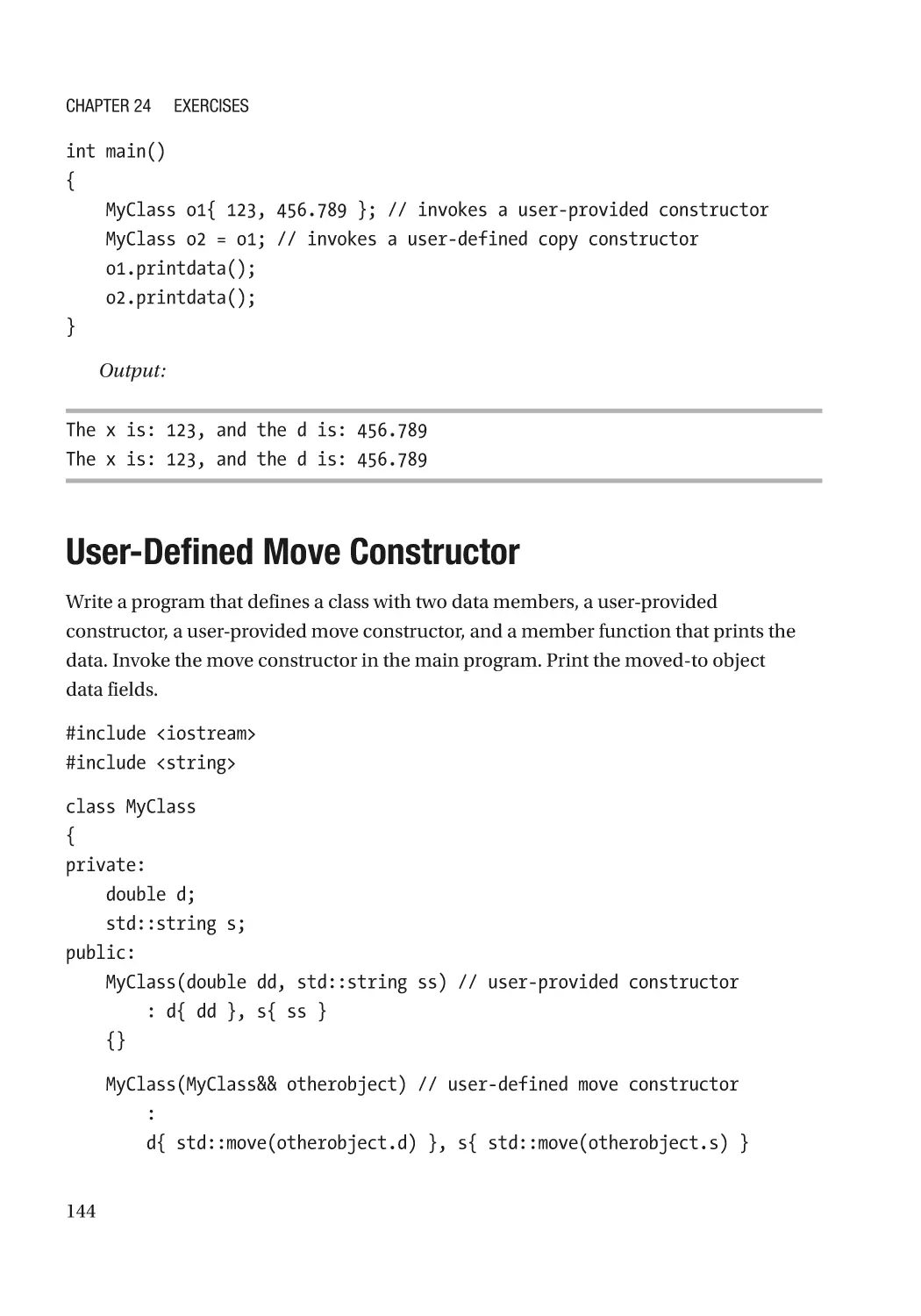 User-Defined Move Constructor