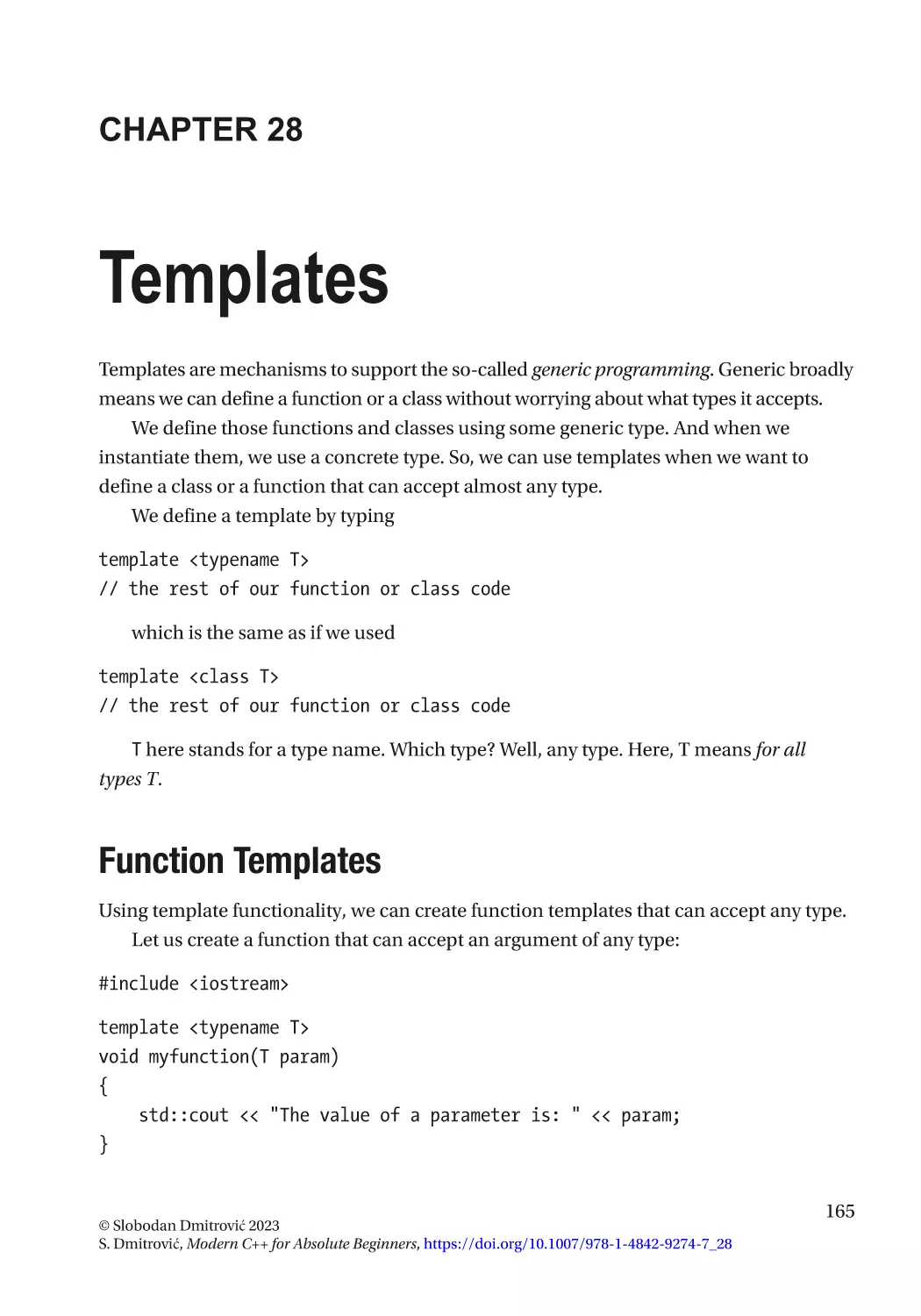 Chapter 28
Function Templates