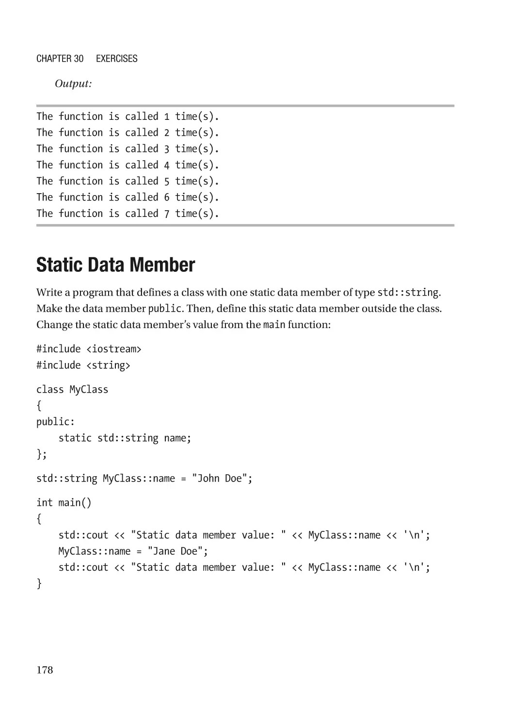 Static Data Member