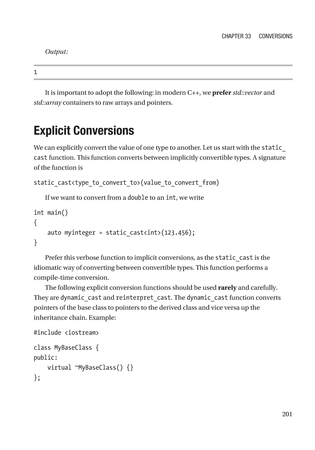 Explicit Conversions