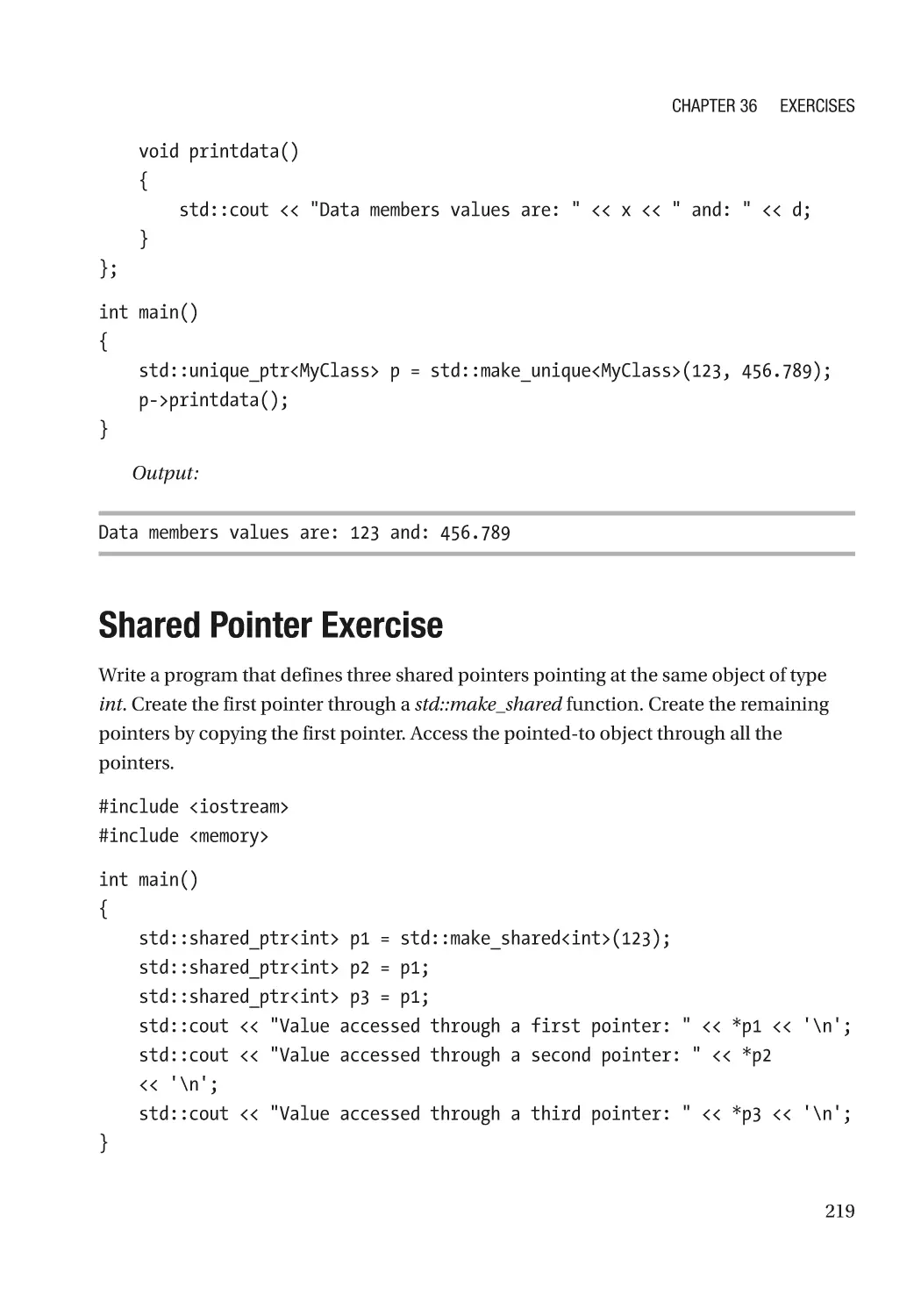 Shared Pointer Exercise