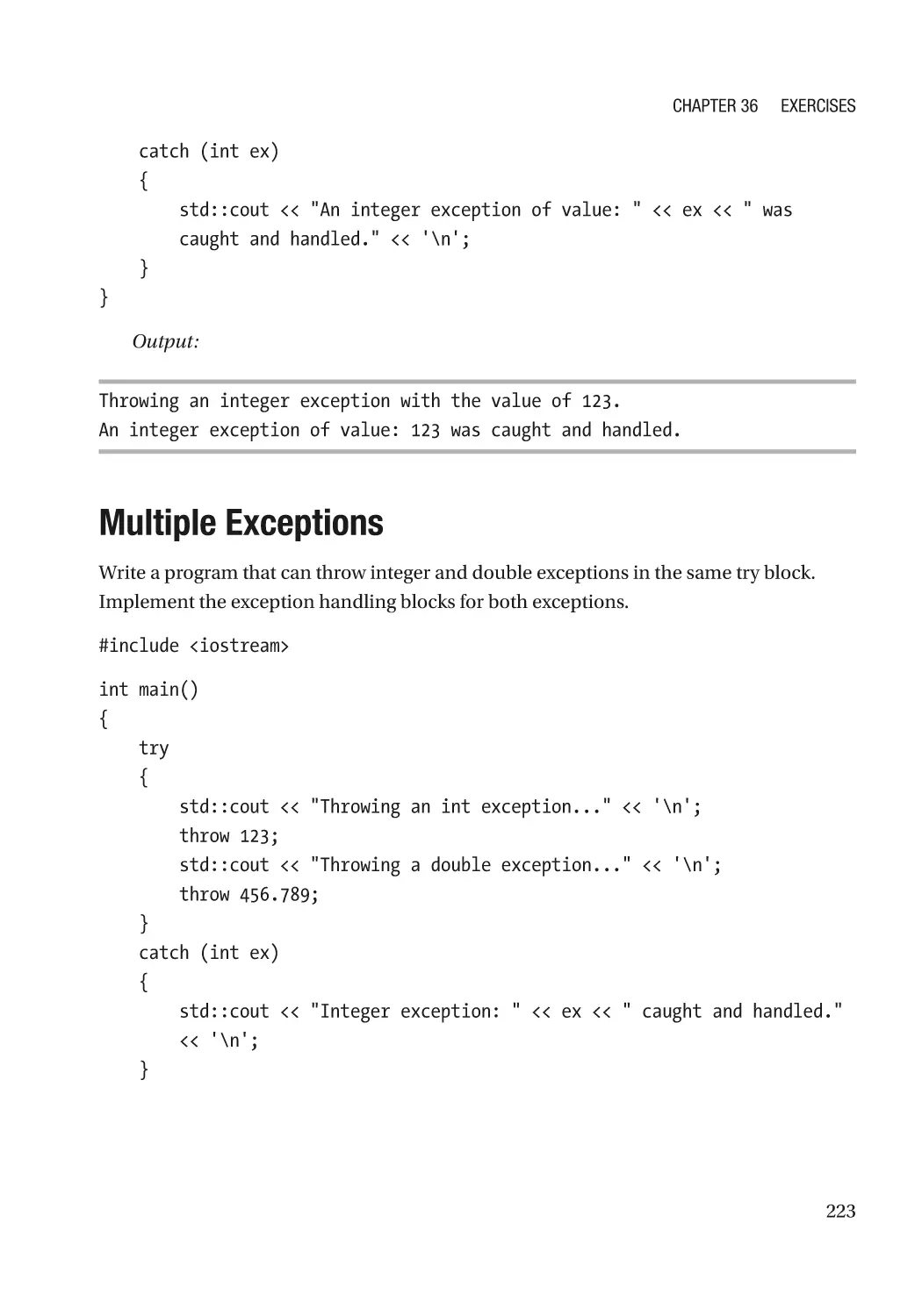 Multiple Exceptions