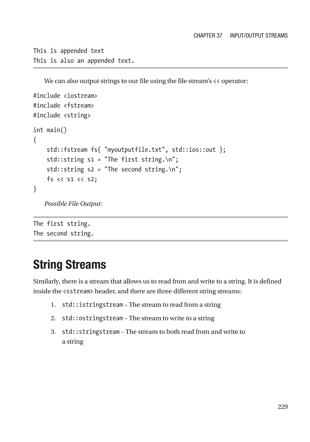 String Streams