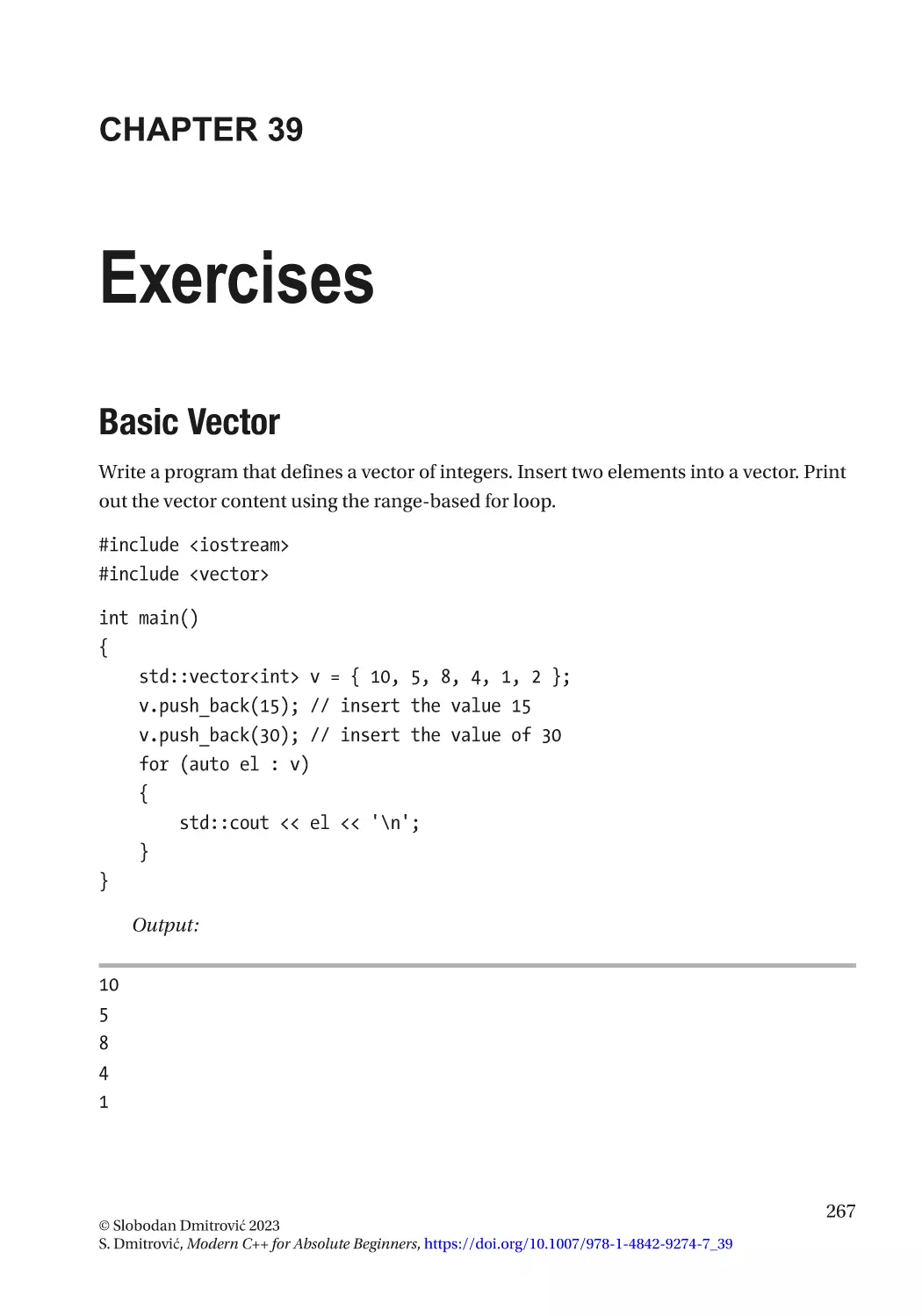 Chapter 39
Basic Vector