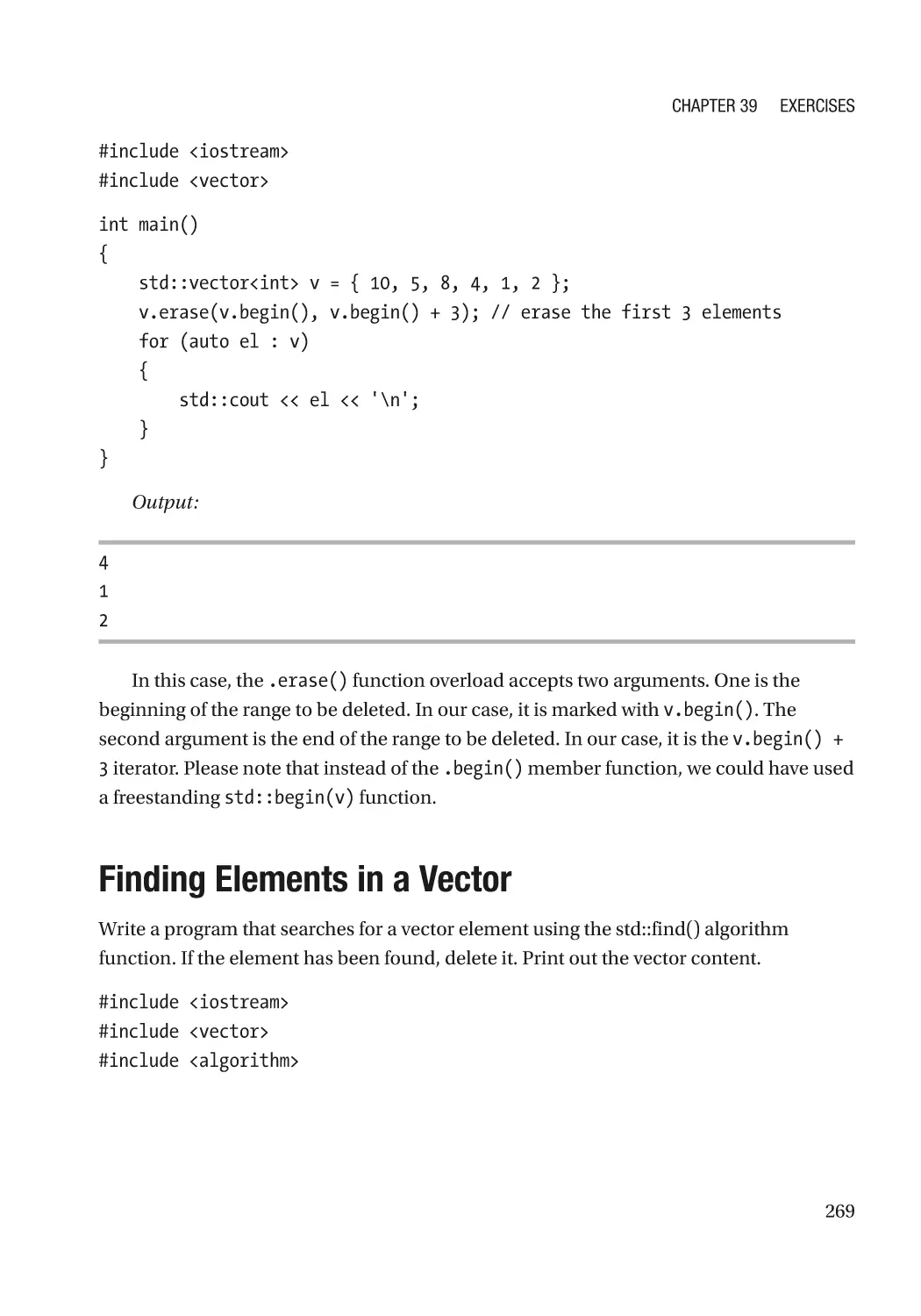 Finding Elements in a Vector