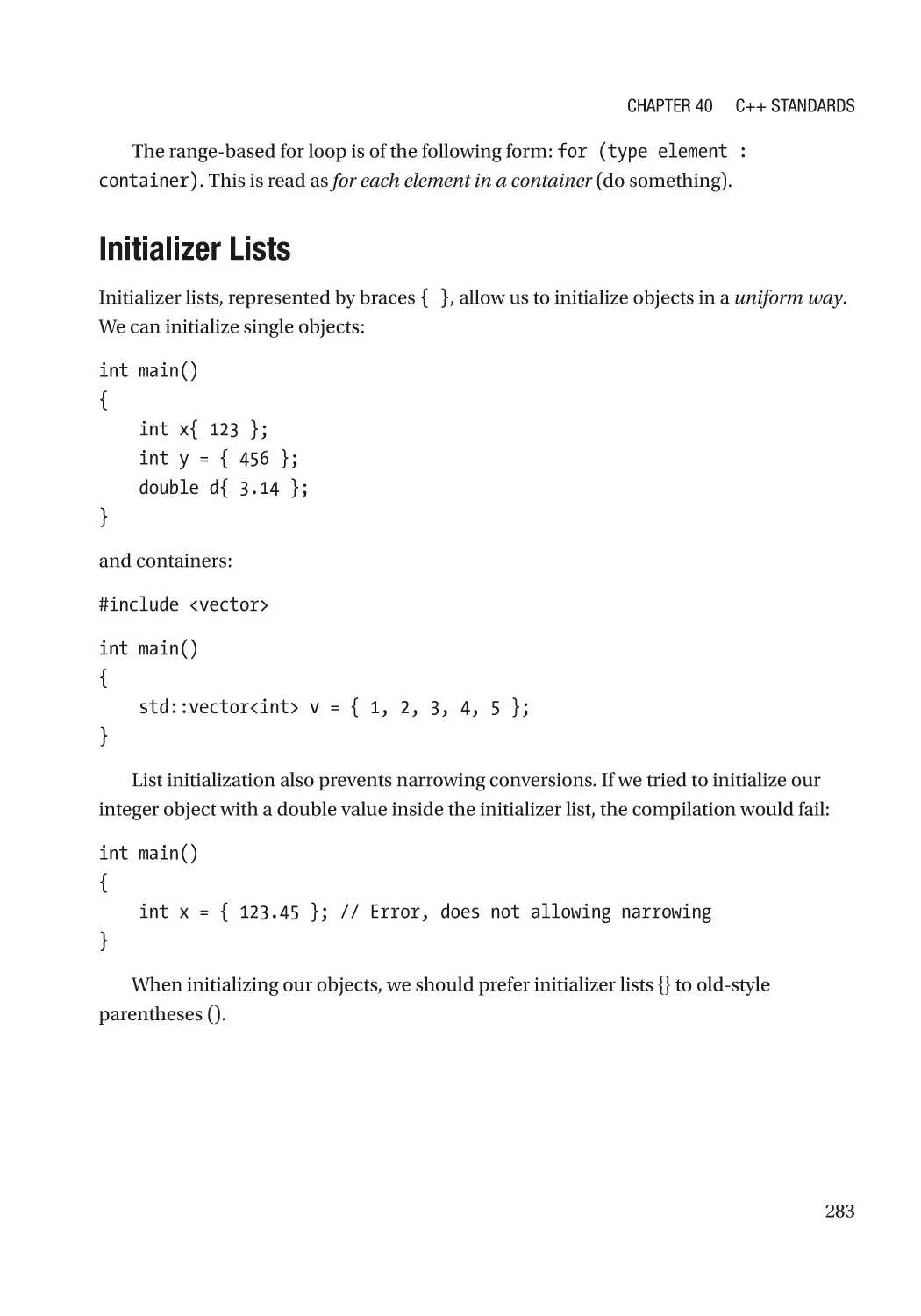 Initializer Lists