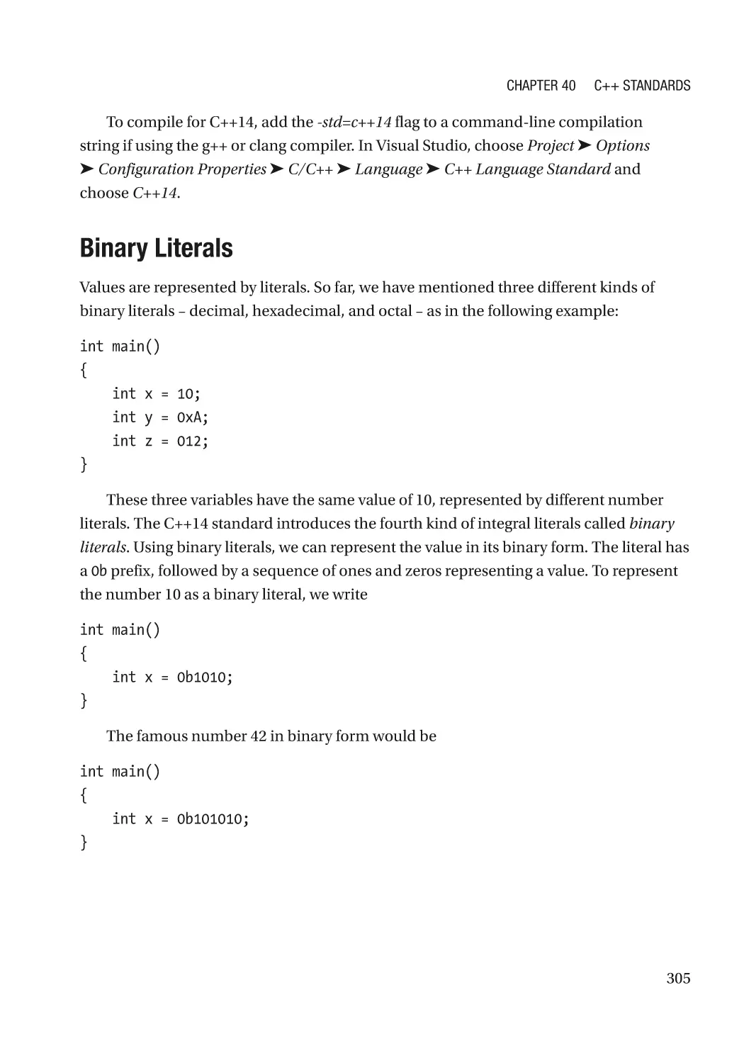 Binary Literals