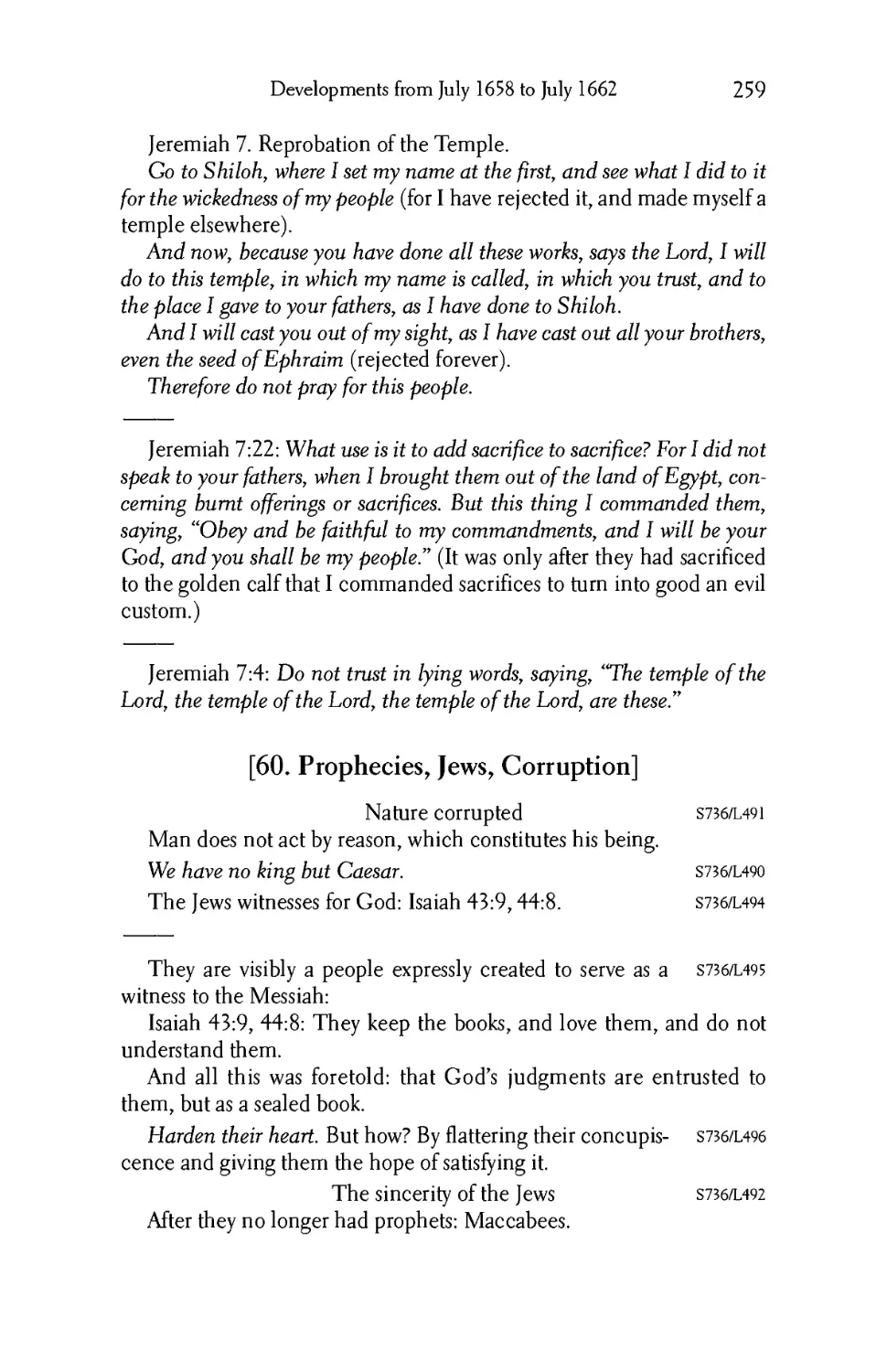60. Prophecies, Jews, Corruption
