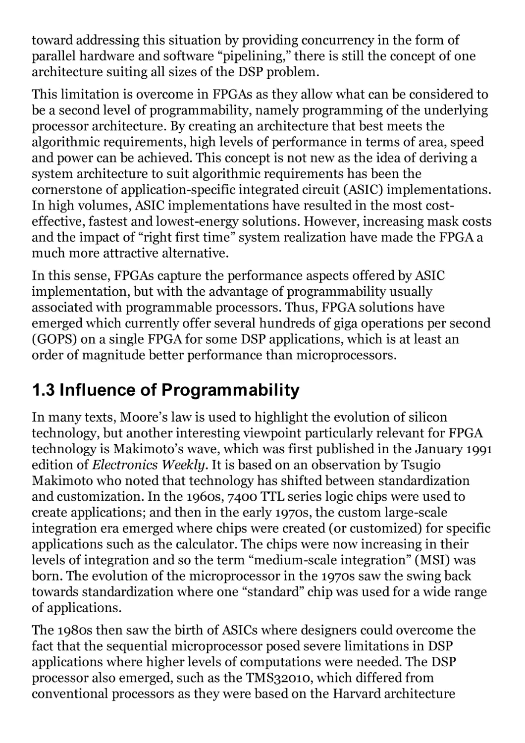 1.3 Influence of Programmability
