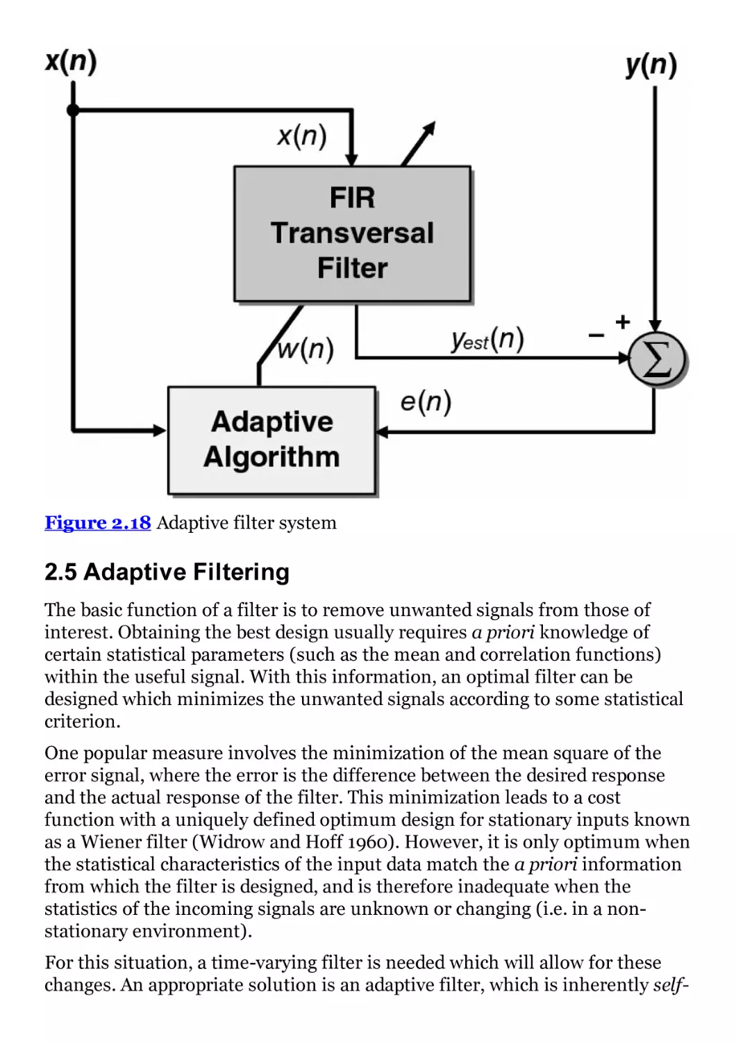 2.5 Adaptive Filtering