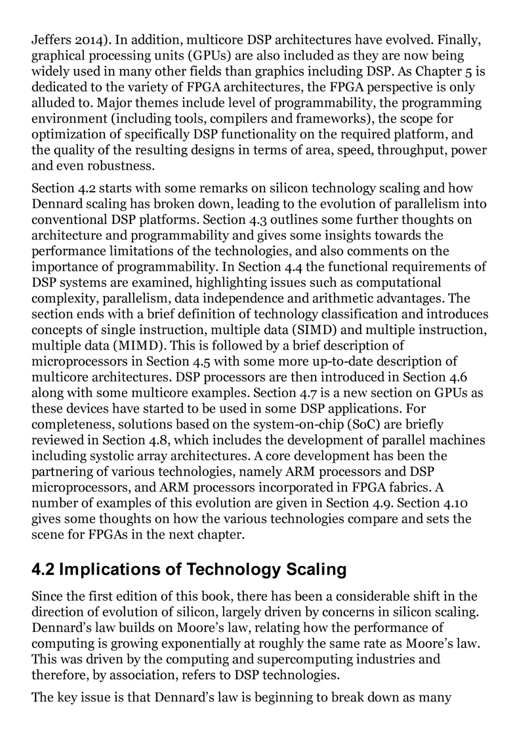 4.2 Implications of Technology Scaling