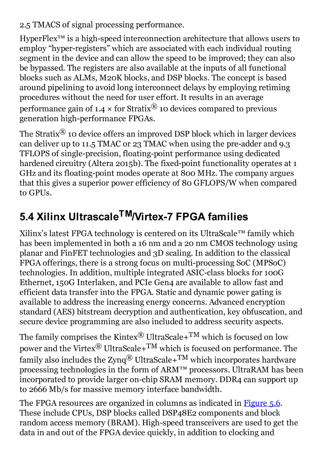 5.4 Xilinx UltrascaleTM/Virtex-7 FPGA families