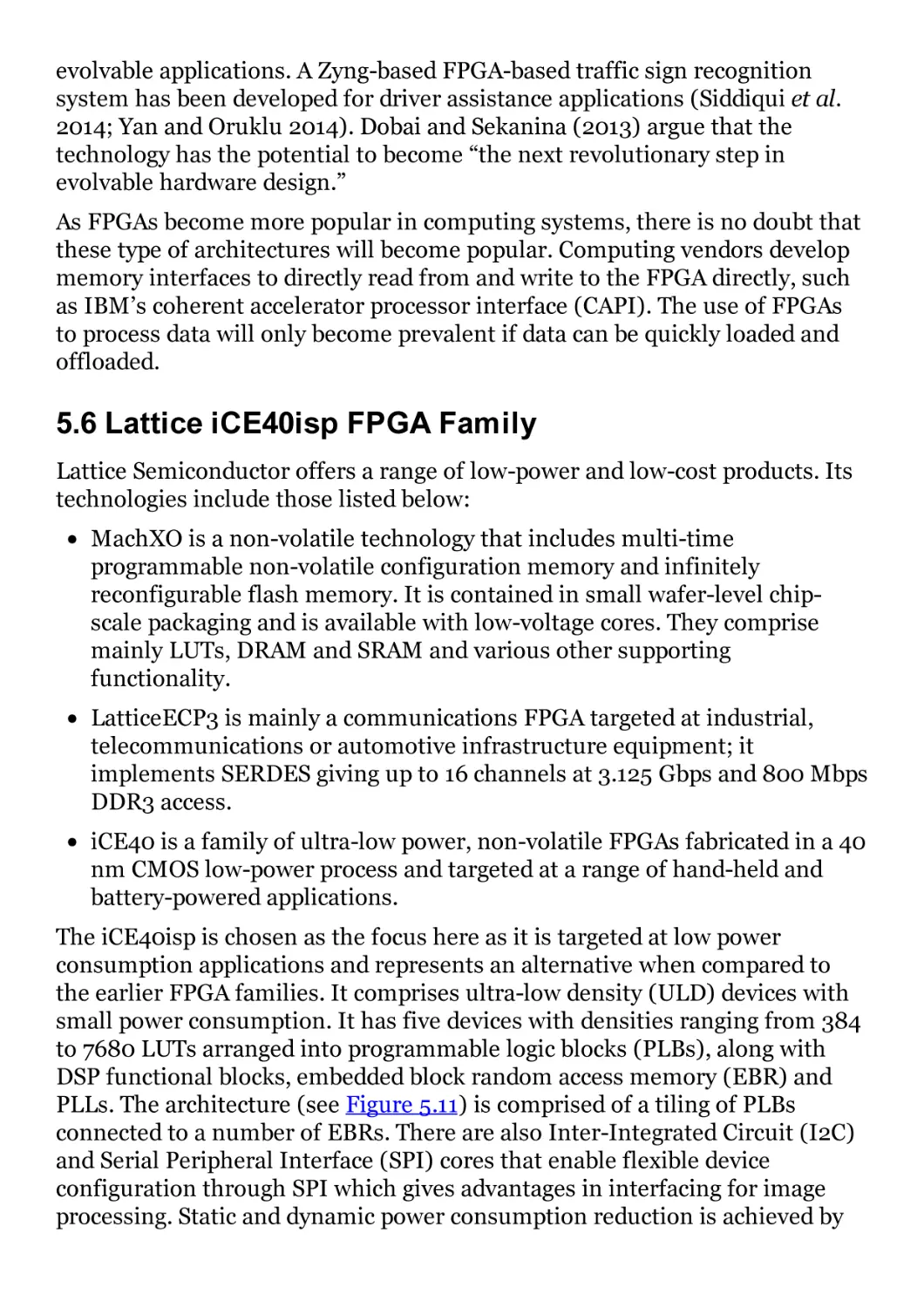 5.6 Lattice iCE40isp FPGA Family
