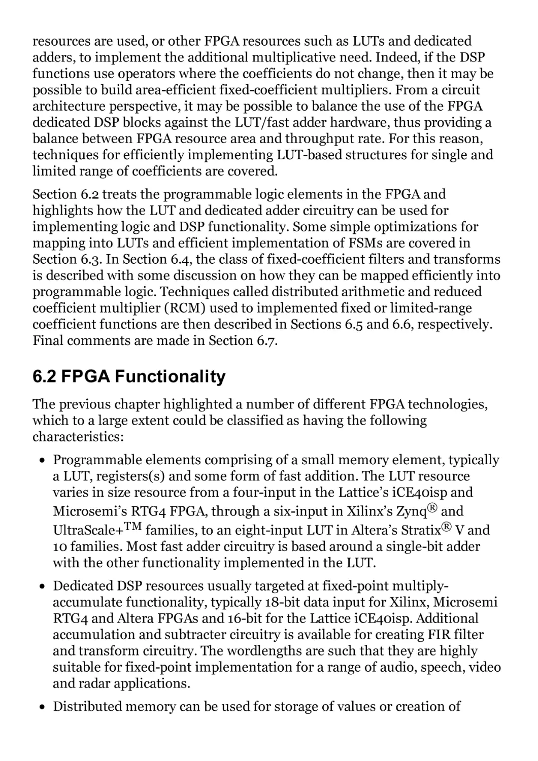 6.2 FPGA Functionality