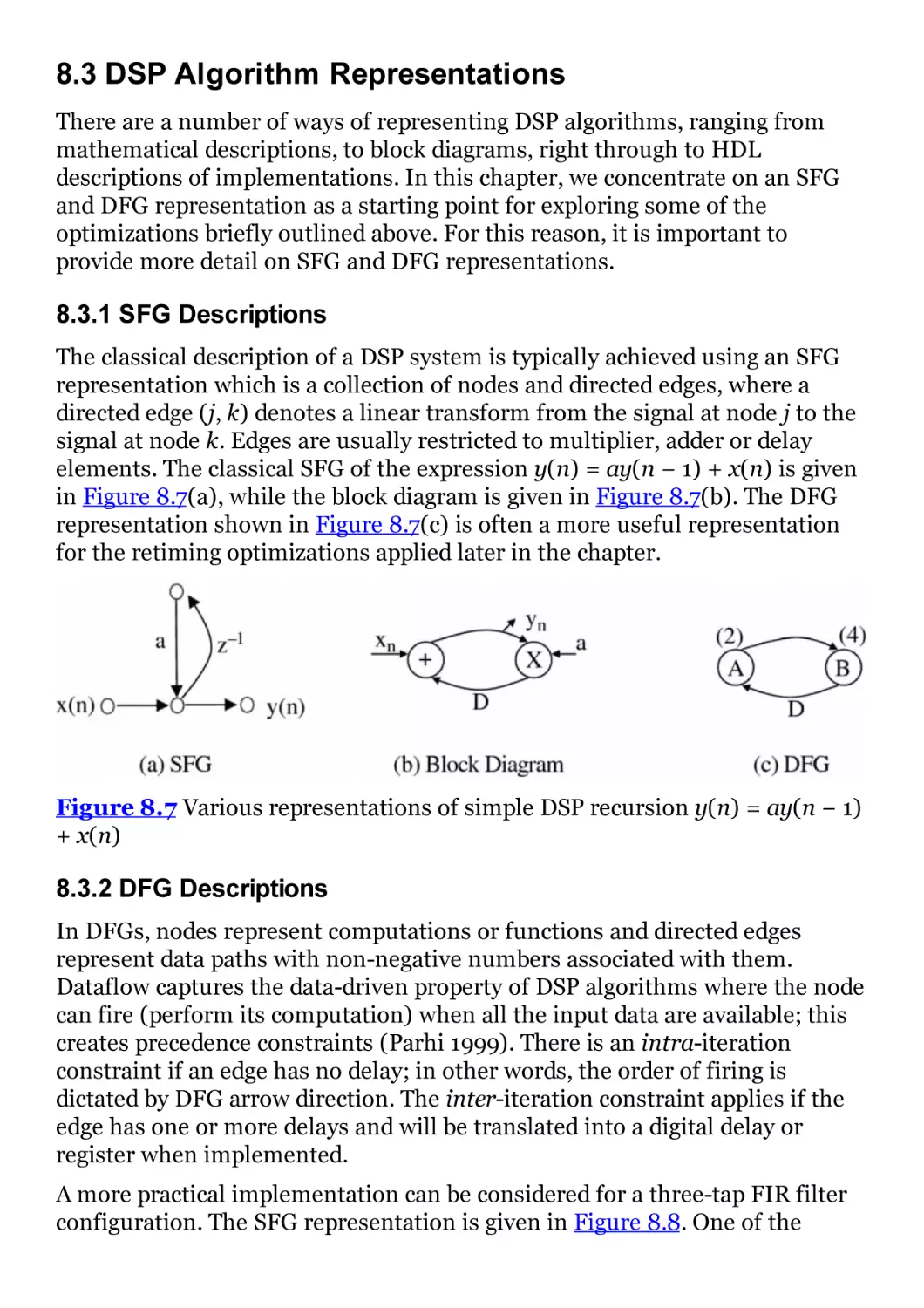 8.3 DSP Algorithm Representations