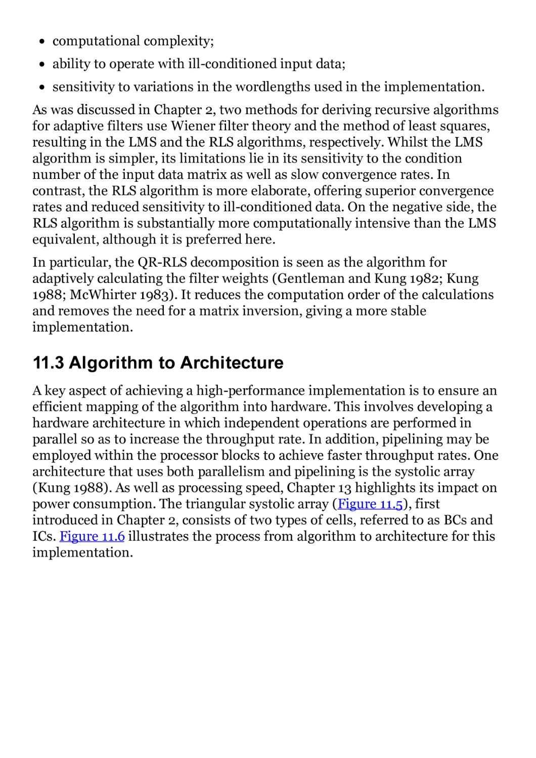 11.3 Algorithm to Architecture
