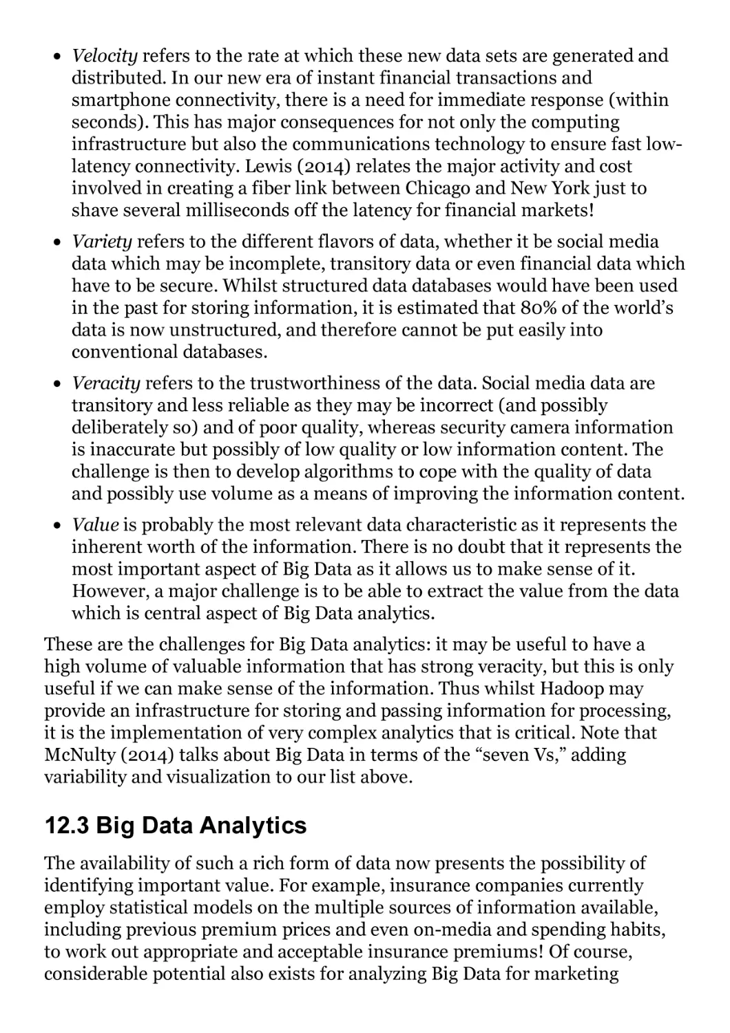 12.3 Big Data Analytics