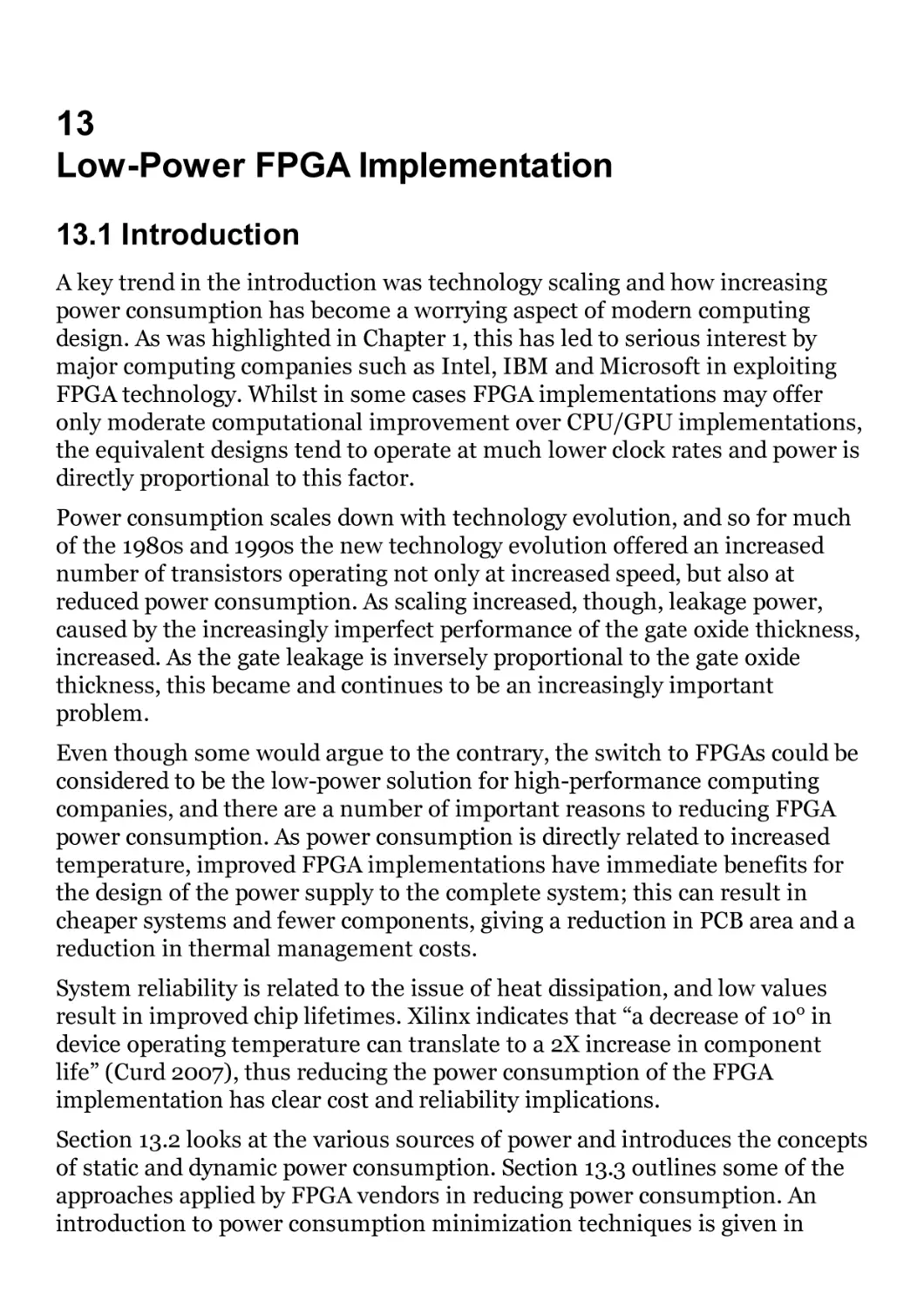 13 Low-Power FPGA Implementation
13.1 Introduction
