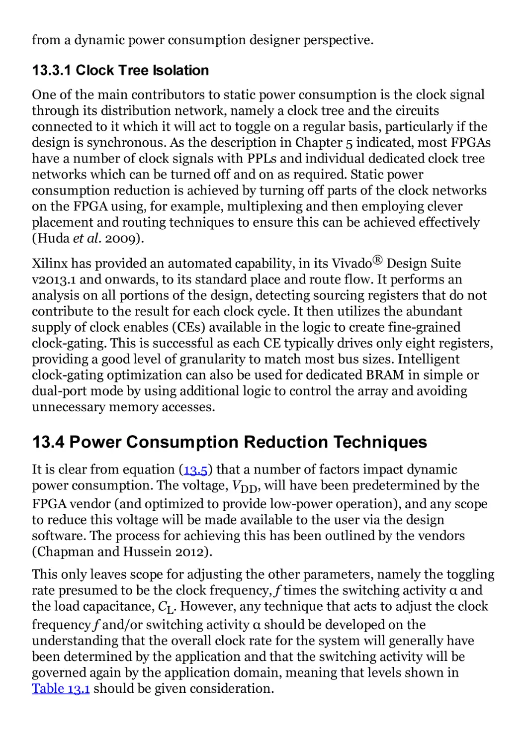 13.4 Power Consumption Reduction Techniques