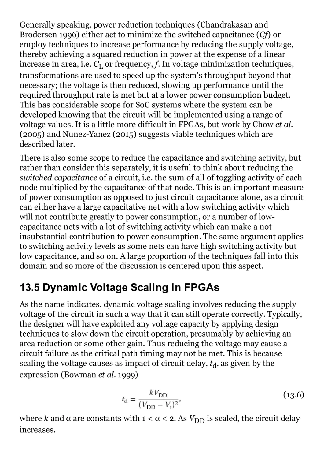 13.5 Dynamic Voltage Scaling in FPGAs