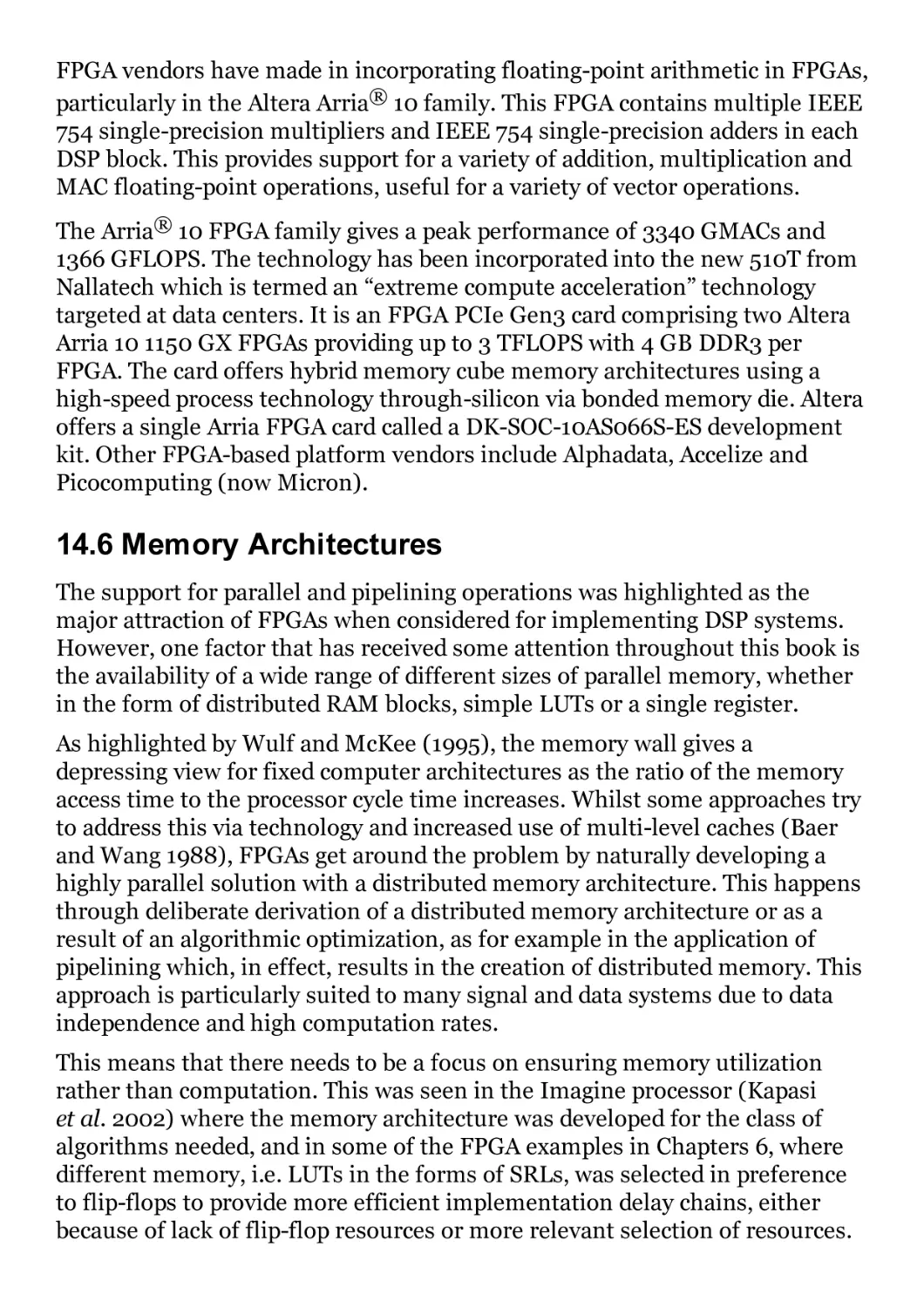 14.6 Memory Architectures
