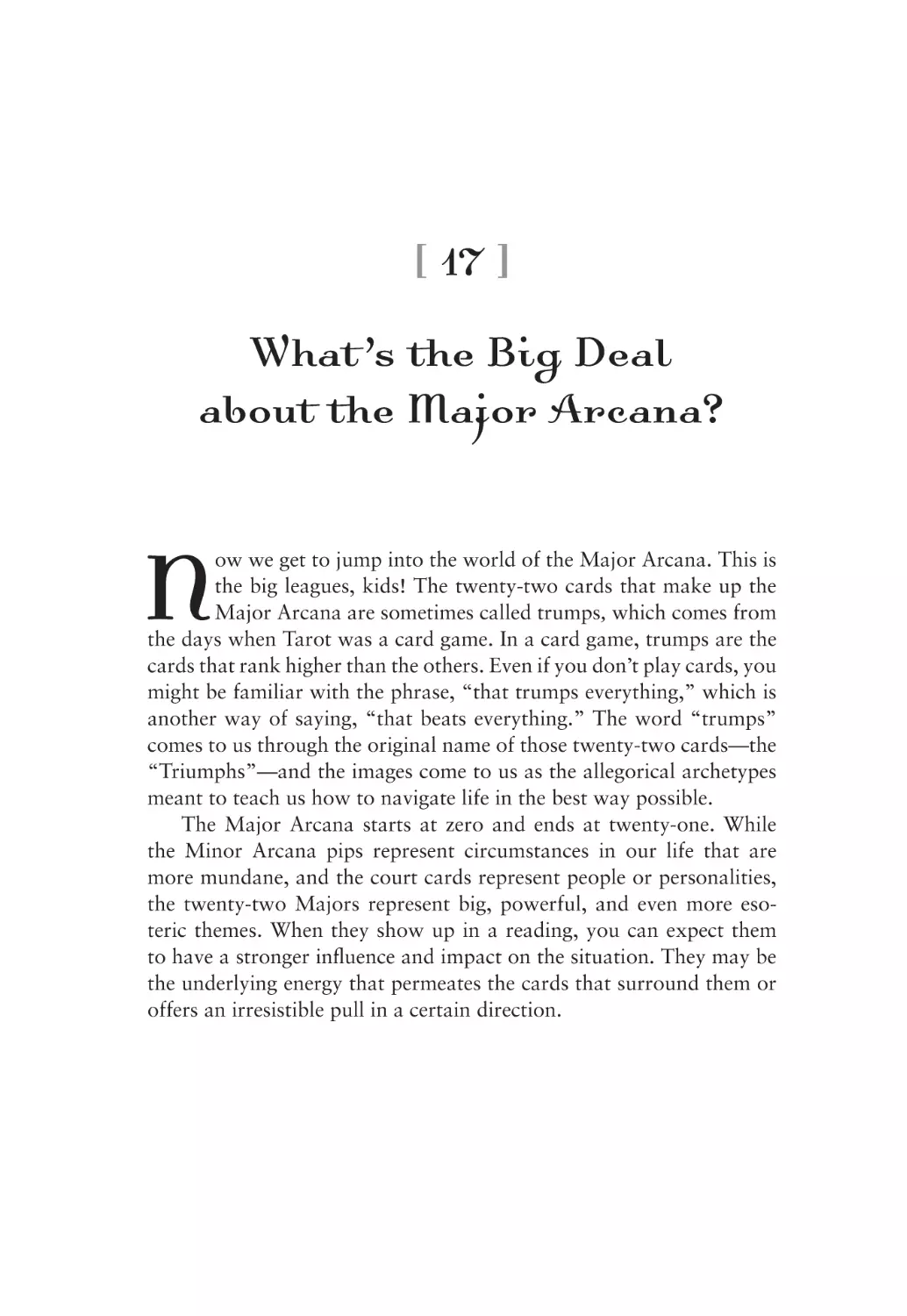 17. What's the Big Deal about the Major Arcana?