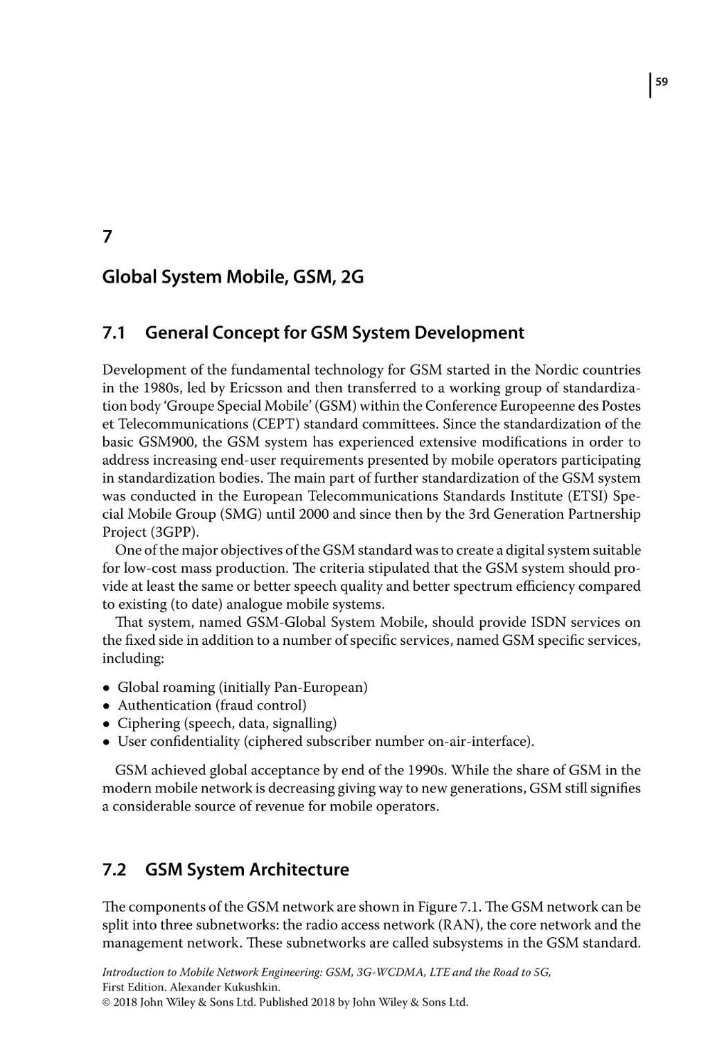 7 Global System Mobile, GSM, 2G
