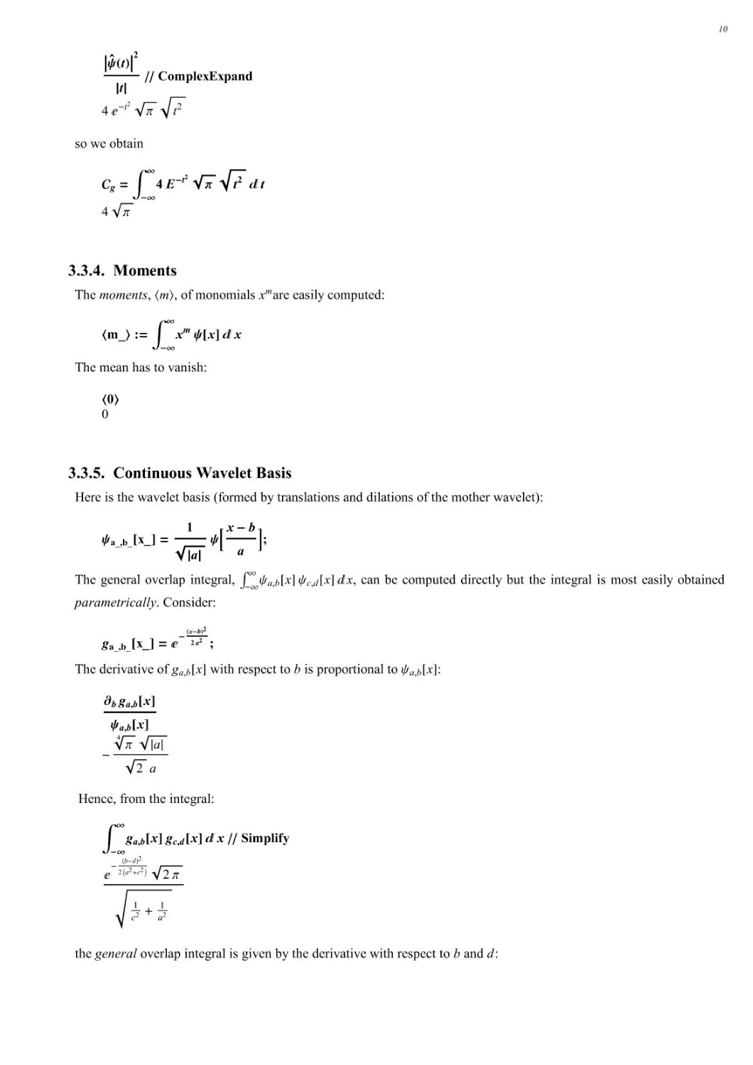 3.3.4. Moments
3.3.5. Continuous Wavelet Basis