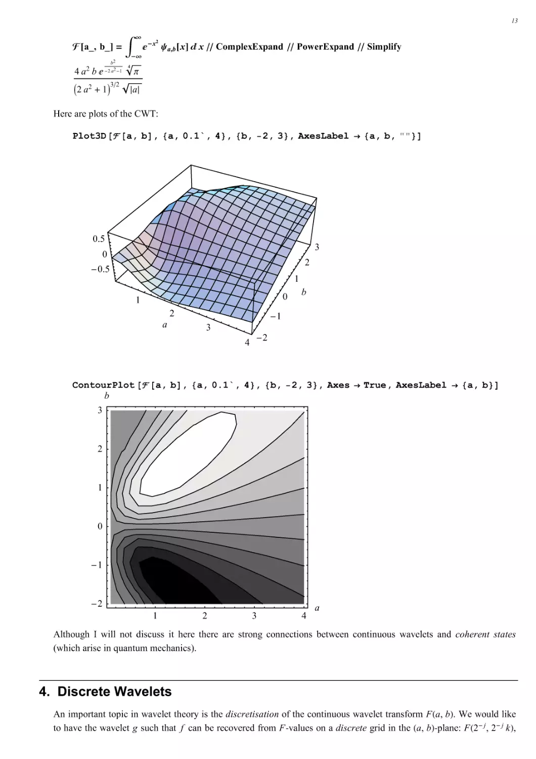 4. Discrete Wavelets